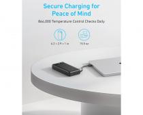 20000mAh, 87W, sa ugrađenim USB-C kablom na izvlačenje, Power Bank crni slika