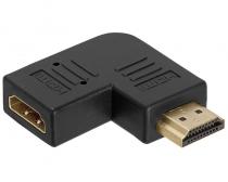 Adapter HDMI (M) - HDMI (F) pod uglom crni slika