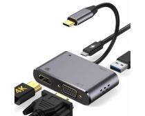 Adapter-konverter USB Tip C 3.1 na HDMI/VGA/3.0 USB/Tip C slika