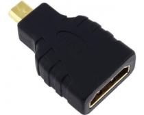 Adapter Micro HDMI (M) - HDMI (F) crni slika