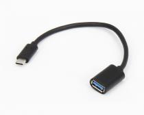 Adapter USB 3.0 (F) - USB 3.1 Tip C (M) - OTG 0.15m crni slika