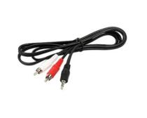 Audio adapter E-green 3.5mm stereo (m) - 2xrca (m) 5m crni slika