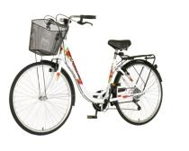 Bicikla city Vennsini diamante 26/V-BRAKE/6 brzina/sa korpom/belo crvena slika