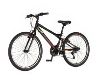 Dečija bicikla Venssini Junior Parma 24/V-brake kontra/18 brzina/crno-crvena perla slika