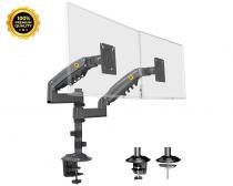 H180 stoni nosač za dva monitora mat crni 17-27 inča slika