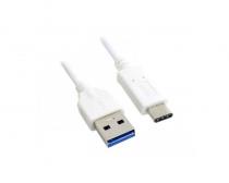 Kabl 3.0 USB A - USB 3.1 tip C M/M 1.5m (za Huawei) 66W, 6A beli slika