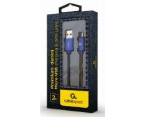 Kabl micro USB(M)- USB Tip A(M) Gembird 2m plava slika
