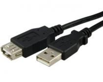 Kabl USB A - USB A M/F (produžni) 1.8m crni slika