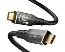 Kabl USB  E-Green USB4 V2.0 USB C-CM/M Thunderbolt 5/4, 80Gbps/PD 16K@60Hz 8K@120Hz, 2m, crna slika