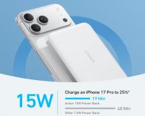 MagGo 10000mAh, 15W, magnetno bežični power bank, beli slika