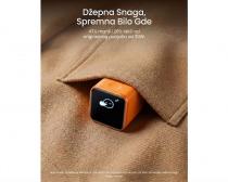 Nano 45W putni zidni punjač sa ekranom, USB-C port, narandžasti slika