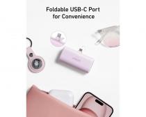 Nano 5000mAh, 22.5W, sa ugrađenim USB-C konektorom, Power Bank crni slika