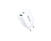 Strujni Fast punjac Kiddy 1xUSB 3.0+1xTIP C 33W RP-U122, beli slika