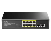 Svič 10/100 8+2-port PoE + 1Gbps RJ45 Cudy FS1010PG 120W slika