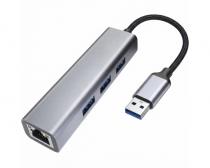 USB 3.0 - HUB (3 port USB 3.0 + 1port fast ethernet 1000Mbs) slika