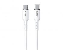 WDC-11 Kabl 3.1 USB tip C M/M 1.2m, za Super brzo punjenje 100W/480Mbps, Silicon Soft, beli slika