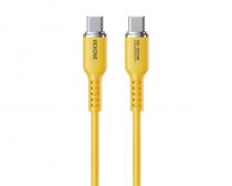 WDC-11 Kabl 3.1 USB tip C M/M 1.2m, za Super brzo punjenje 100W/480Mbps, Silicon Soft, žuti slika