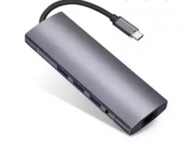 Adapter-konvertor TIP-C na HDMI + 4XUSB 3.0 + TIP C + SD/Micro + Audio+VGA + RJ45 slika