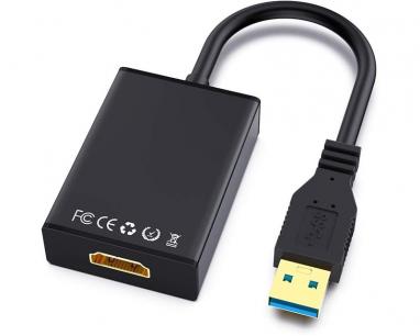 Adapter USB 3.0 (M) - HDMI (F) crni