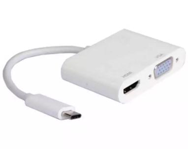 Adapter USB 3.1 Tip C - HDMI+VGA m/f