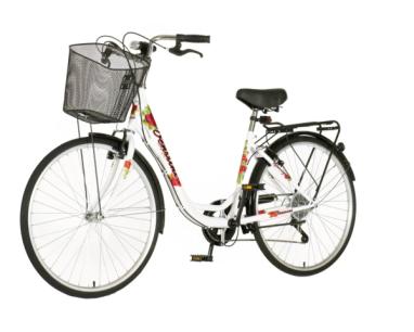 Bicikla city Vennsini diamante 26/V-BRAKE/6 brzina/sa korpom/belo crvena slika