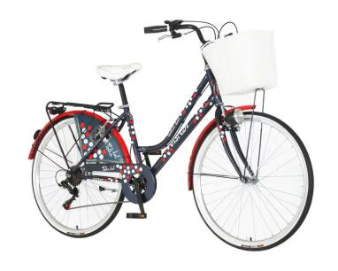 Bicikla Visitor polka dot fashion Fam263S6/plavo crvena/ram 17/Točak 26.3/Brzine 6/kočnice V brake