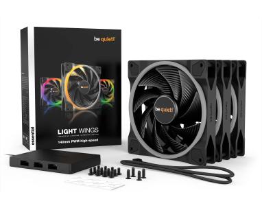 Case Cooler Triple-Pack Be Quiet Light Wings ARGB LED 140mm PWM high-speed BL079