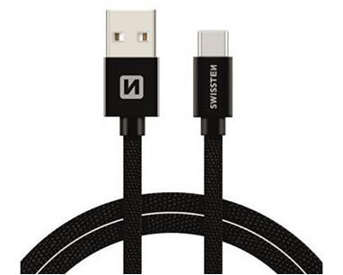 Data kabl tekstil USB na iPhone 3m crni slika