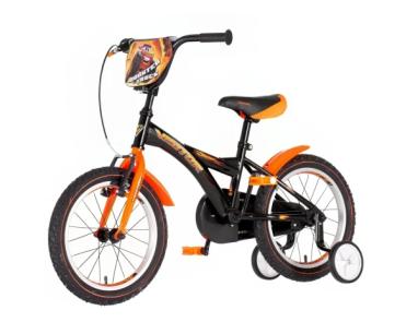 Dečija bicikla Visitor truck 16/V-brake kontra/pomoćni točkići/narandžasta-crna slika