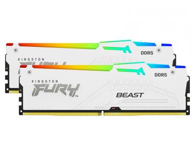 DIMM DDR5 64GB (2x32GB kit) 5600MT/s KF556C36BWEAK2-64 Fury Beast RGB White Expo