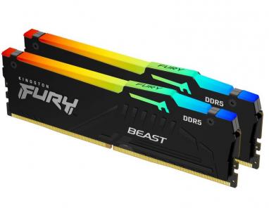 DIMM DDR5 64GB (2x32GB kit) 6000MT/s KF560C36BBEAK2-64 FURY Beast RGB EXPO