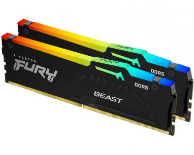 DIMM DDR5 64GB (2x32GB kit) 6400MT/s KF564C32BBEAK2-64 FURY Beast Black RGB EXPO