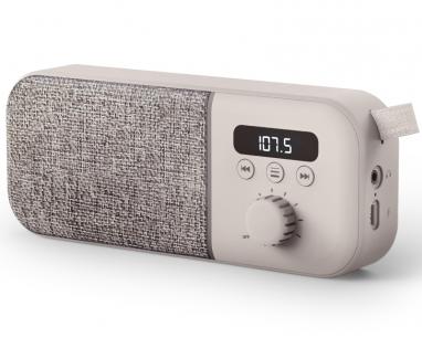 Fabric Box Radio Cream (M44982)
