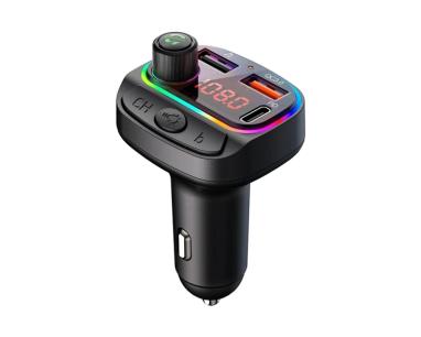 FM Transmiter i punjač Kettz Paya Bluetooth/2xUSB QC3.1/Type-C/LED