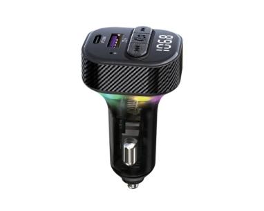 FM Transmiter i punjač Kettz Yare Bluetooth/QC3.1/Type-C PD30W/LED