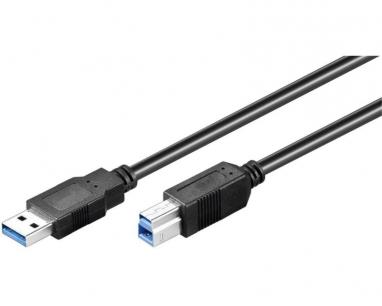 Kabl USB 3.0 A - USB B M/M 1 m crni