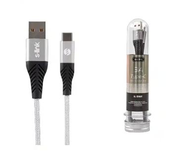 Kabl USB Tip C S-Link SL-STM55T 1m Srebrni