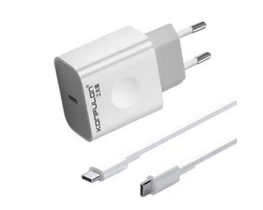 Kućni brzi punjač Konfulon C69D 20W + DC15 Type C KABL