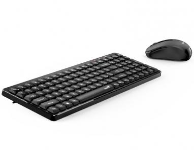 LuxeMate Q8100 Wireless USB US crna tastatura + miš slika