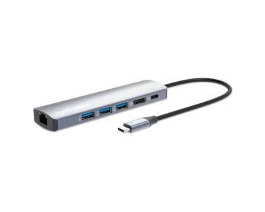 Manhattan USB-C PD 6-in-1 4K Multiport Hub
