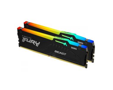 Memorija DDR5 32GB (2x16GB) 6400MHz Kingston Fury Beast RGB KF564C32BBEAK2-32