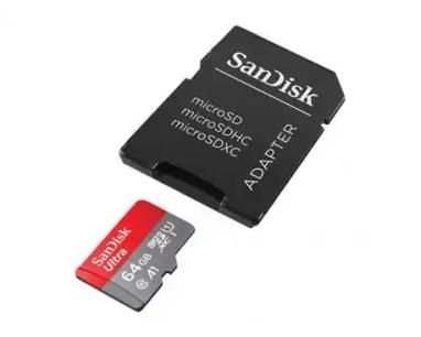 Micro SD 64GB SanDisk Ultra + adapter SDSQUAB-064G-GN6MA