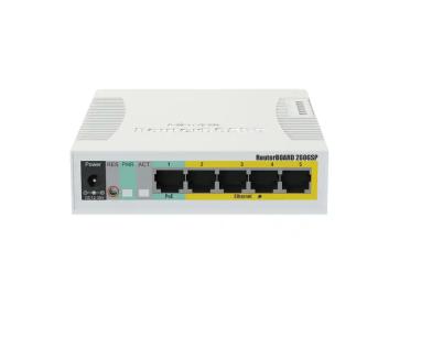MikroTik RB260GSP / CSS106-1G-4P-1S PoE upravljiv svič sa 5 x Gigabit 10/100/1000Mb/s port (4 Passiv