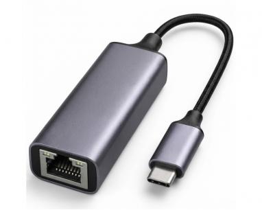 Mrežni Adapter USB 3.1 tip C (M) - Gigabit ethernet RJ-45 (F) crni slika