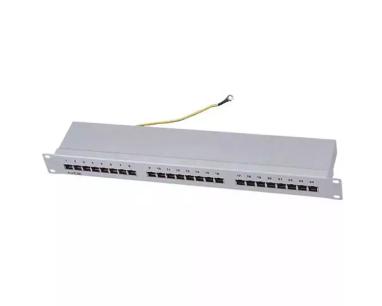Patch panel 19/1U sa 24 RJ-45 STP kat. 6 Fully Shielded, Krone LSA, držač kablova sa zadnje