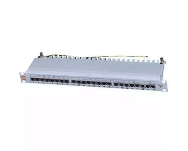 Patch panel 19/1U sa 24 RJ-45 STP kat. 6A Fully Shielded, Krone LSA, držač kablova sa zadnje