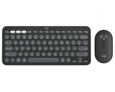 Pebble2 Wireless Combo US tastatura + miš Graphite slika