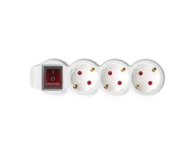 Produžni kabal sa 3 mesta i prekidačem 10m 1.5mm2 Home NV3K-10/WH/1.5