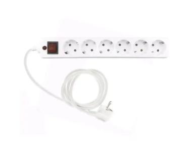 Produžni kabl 6r/3m sa prekidacem i zaštitom 3x1,5mm (Linkom) - beli