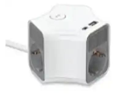 Produžni kabl sa prenaponskom zaštitom sa 3 utičnice MAX MPS-03UG-3M/3m/USB portovi(USB A + USB C )